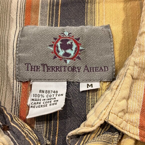 The Territory Ahead Men's Striped Short Sleeve Shirt, Southwest, M - Picture 3 of 8